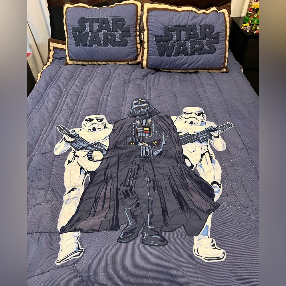 Pottery Barn Kids Star Wars Darth Vader Quilt and two Sham’s